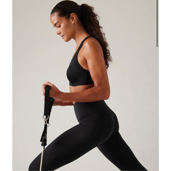 ATHLETA - Glory Bra - Black Underwire Sports Bra sz 32D - Picture 6 of 9